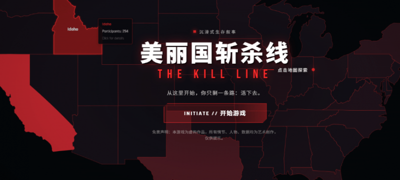 最近爆火的在线游戏，美丽国斩杀线！国人自制模拟生存游戏，沉浸式生存游戏，精美UI体验 us-killline