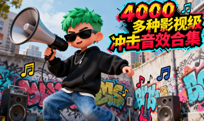 超4000+种音效！电影效果级入场冲击无损音效合集，6.46G，超高质量影视剪辑BGM音效素材