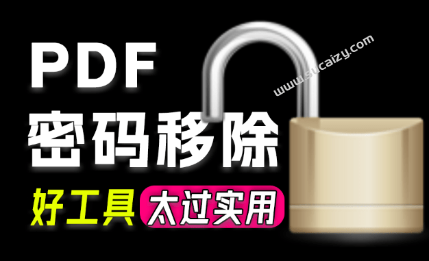 PDF Password Remover｜超实用 PDF 密码移除工具，一键移除密码，解决无法打印、编辑、复制等受限权限