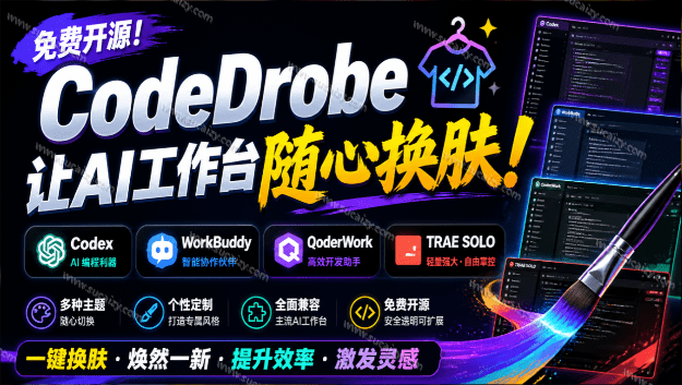 CodeDrobe｜免费开源的，让AI工作台随心换肤，支持Codex、WorkBuddy等，免费且本地运行