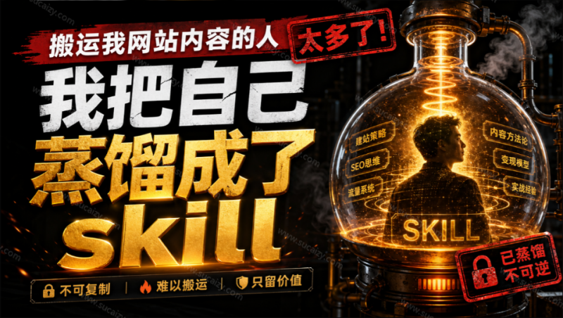 我去？搬运我网站内容的人这么多！我把自己蒸馏了，发送链接即可一键生成可发布的文章 清喜skill