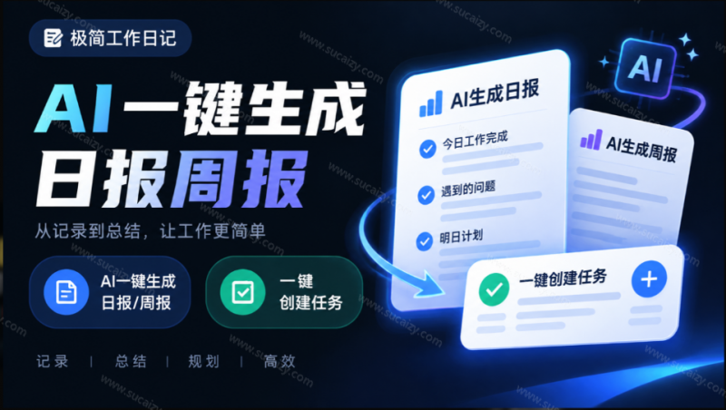 极简工作日记｜天天写日报周报写到头疼？截图一键选屏幕内容，AI 自动把它变成结构化任务